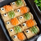くるっと巻くだけ簡単＆お手軽デコで♪こいのぼりいなり寿司