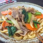 やみつき♪【にんにくみそ焼きうどん】
