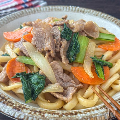 やみつき♪【にんにくみそ焼きうどん】