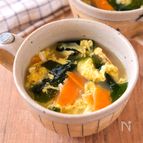 【わかめとにんじんの卵スープ】パパッと作りたい汁物に♪