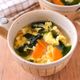 【わかめとにんじんの卵スープ】パパッと作りたい汁物に♪