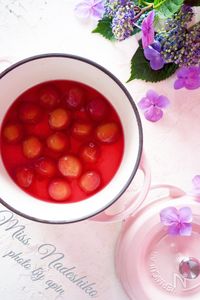 ルビーのようにキラキラ光る梅の甘露煮【梅仕事】