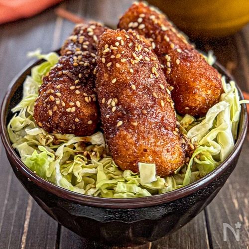 バリ旨♡ソース《豆腐カツでソースカツ丼》