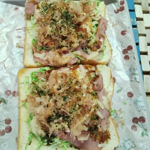 M＊Pの作ってみた!投稿(トースターで楽々！モリモリお好み焼き風トースト)