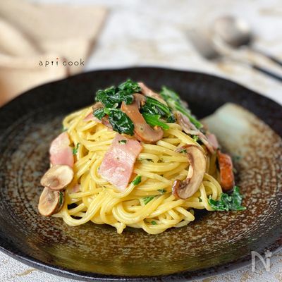 コク旨♪ ほうれん草の味噌クリームパスタ