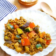 ルー不要♪【夏野菜ドライカレー】ワンパンで簡単!