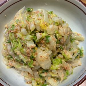 くだもの大好き🧡の作ってみた!投稿(白菜だけで超絶美味しい《にんにく味噌マヨサラダ》)