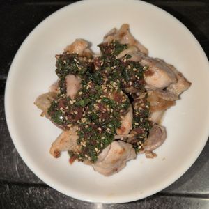 KUMIKOの作ってみた!投稿(さっぱり美味しい♪鶏もも肉の梅ポン中華ダレがけ)