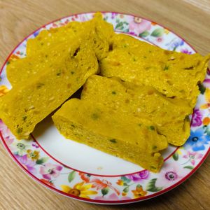 もんぶらん°・*:.。.☆の作ってみた!投稿(豆腐でヘルシー♡濃厚かぼちゃケーキ【レンジで完成！】)