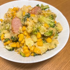 し☆の作ってみた!投稿(【ガーリックペッパーポテサラ】おつまみに◎無限に食べれる♡)