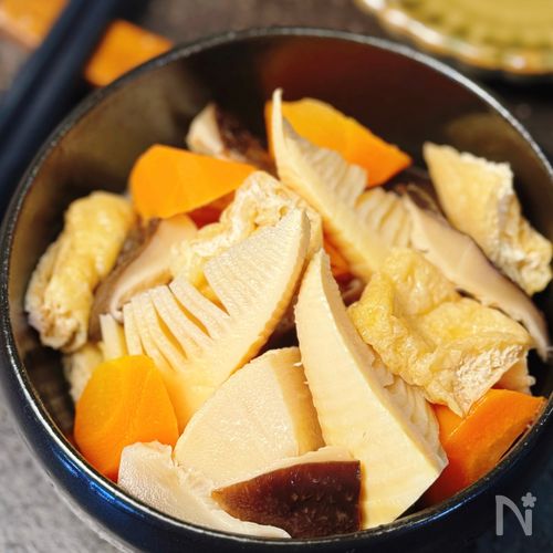 【たけのこと油揚げの煮物】春の味覚を楽しむ♪ 作り置きに便利