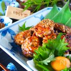 玉ねぎたっぷりシャキッふわふわ大葉つくね【作り置き・お弁当】