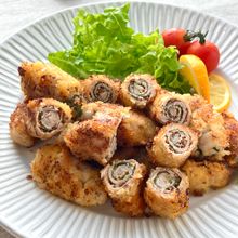 揚げずに簡単！ご飯にもビールにも！豚肉と大葉のくる巻きフライ