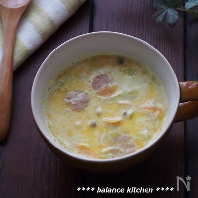 時短！栄養満点朝ごはんに！野菜たっぷりカレーミルクスープ