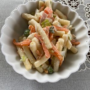 万福の作ってみた!投稿(野菜たっぷりマカロニサラダ【作り置き】)