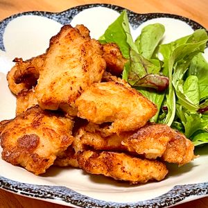 michuの作ってみた!投稿(油大さじ４！『冷めても美味しい揚げない鶏むねマヨ醤油唐揚げ』)