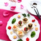 はんぺんのバレンタインハート・カナッペ