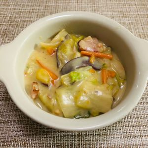 puricoの作ってみた!投稿(寒い日はこれ！【白菜とさつまいものシチュー】)