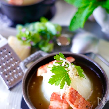 新玉ねぎとろとろ ベーコンととろとろ新玉ねぎの丸ごとスープ By 道添明子 あーぴん レシピサイト Nadia ナディア プロの料理家のおいしいレシピ