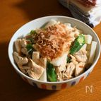 鶏むね肉と長芋とオクラの旨和え