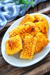 【ガーリックバター醤油焼もろこし】今日のおつまみ