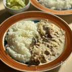 【豚こまで♡】マスタードが香るきのこのとろとろクリームライス