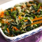 給食のほうれん草ナムル