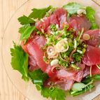 【まぐろの和風カルパッチョ】薬味たっぷり♪梅雨だる解消！