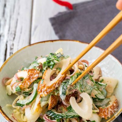 止まらない!ちくわときゅうりの薬味マヨポン和え