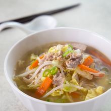 【糖質オフ】春キャベツたっぷりな豆腐干絲のタンメン風