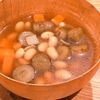 ミルクの作ってみた!投稿(ごぼうと大豆とソーセージ《コンソメスープ》)