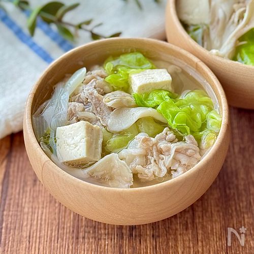 豚肉とたっぷり野菜のおかずスープ
