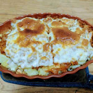 353096の作ってみた!投稿(ポテトミートグラタン【#簡単#時短#節約#おもてなし】)