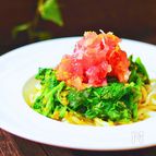 激旨♪モロヘイヤとマグロの冷やしうどん