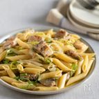 さばと長葱の和風パスタ