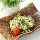 菜の花と新たまねぎのマヨぽんツナサラダ