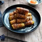 とろんとしたネギがたまらない！長ネギの豚バラ肉巻き