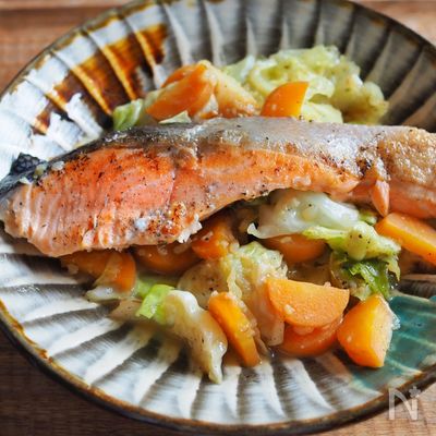 お野菜たっぷり北海道気分♪鮭のちゃんちゃん焼き
