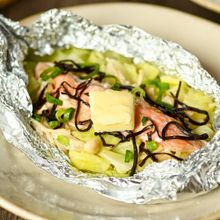 作業時間3分!【鮭と塩昆布バターのホイル焼き】