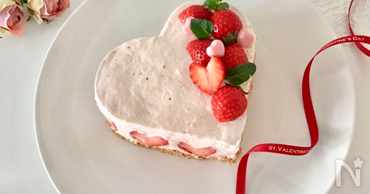 混ぜて♡冷やすだけ♡ストロベリーチョコ レアチーズ