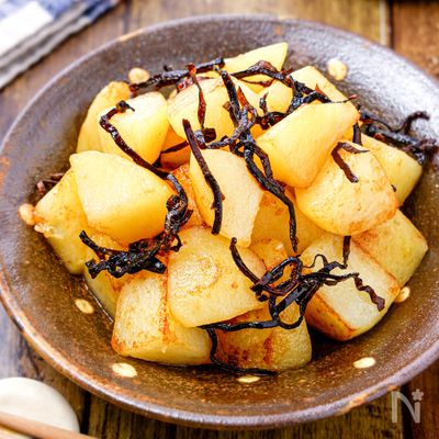 【ほくほくじゃがいもの塩こんぶバター】簡単やみつき50円副菜
