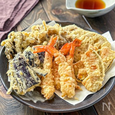 【失敗しない！サクッサクな基本の天ぷら】てんぷら粉なしで♪
