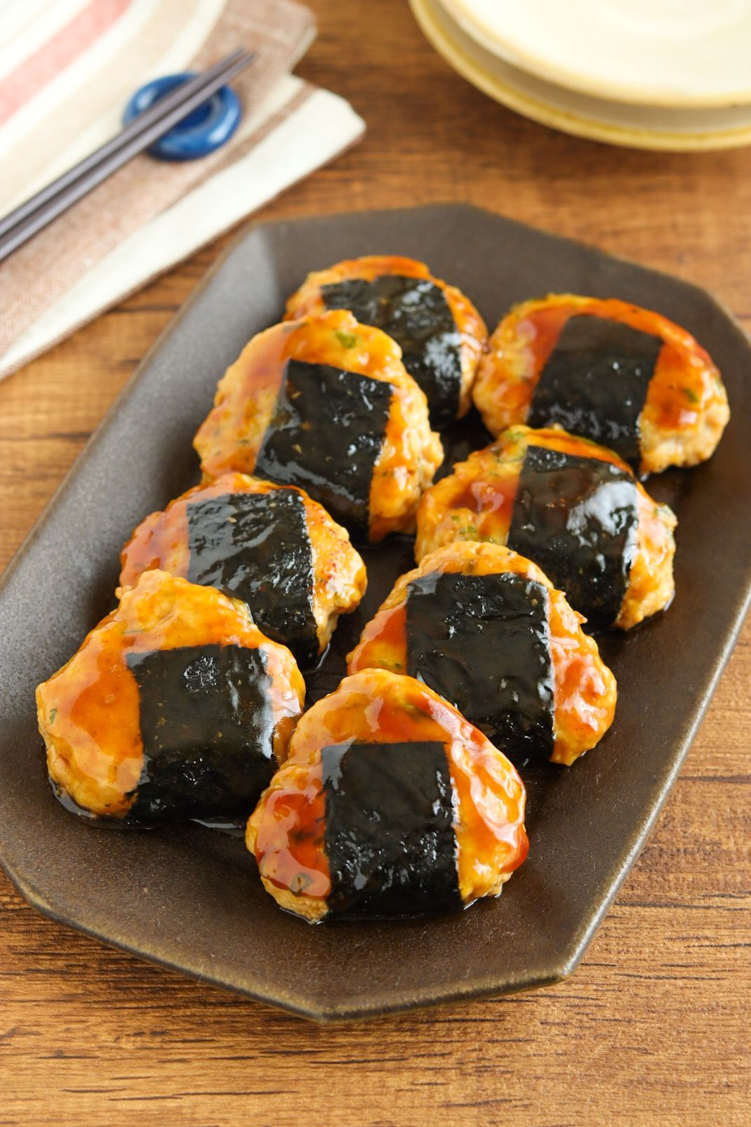 ふわふわ♡豆腐入り鶏つくねの磯辺焼き | レシピサイトNadia