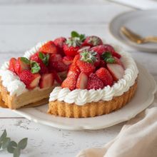 米粉で作る♪苺のタルト
