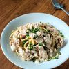 白だしの風味引き立つ！【梅しゃぶパスタ】