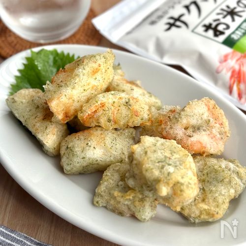 サクッと軽い食感の♪【長芋と海老ののり塩フリット】