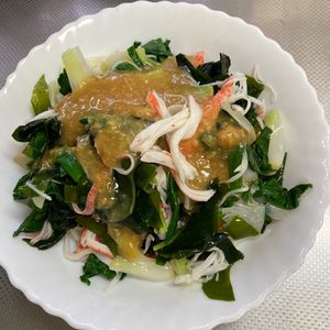 そら・ゆずの作ってみた!投稿(あさりとわけぎとわかめのぬた)
