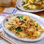 スタミナUP！ご飯が進む『具沢山えのたま豚キムチ』