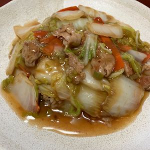 りんごの作ってみた!投稿(豚バラ白菜のあんかけ中華丼)