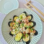 【焼きナス】フライパンで焼いて香味野菜を載せると美味しい！